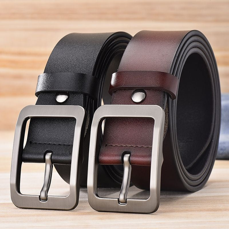 Pure Leather Pin Buckle Belt