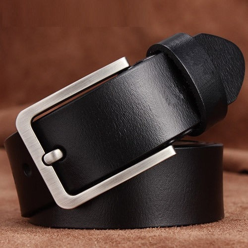 Genuine Leather Retro Pin Buckle Belt