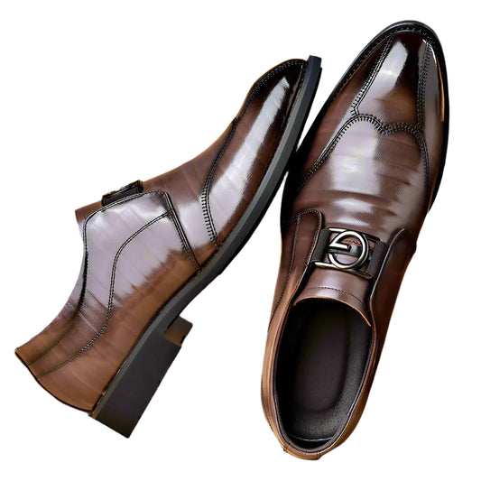 Genuine Leather Pointed-Tip Shoes