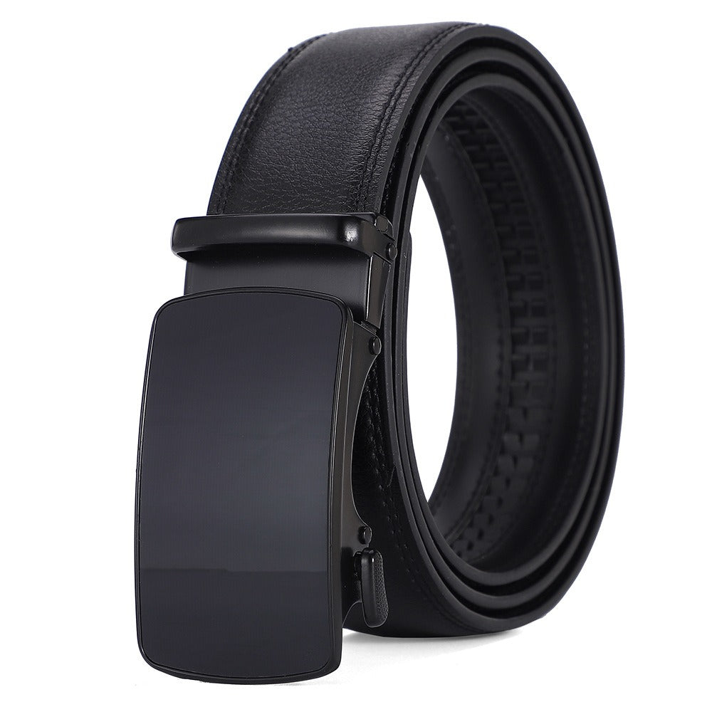 Automatic Buckle Two-Layer Leather Belt
