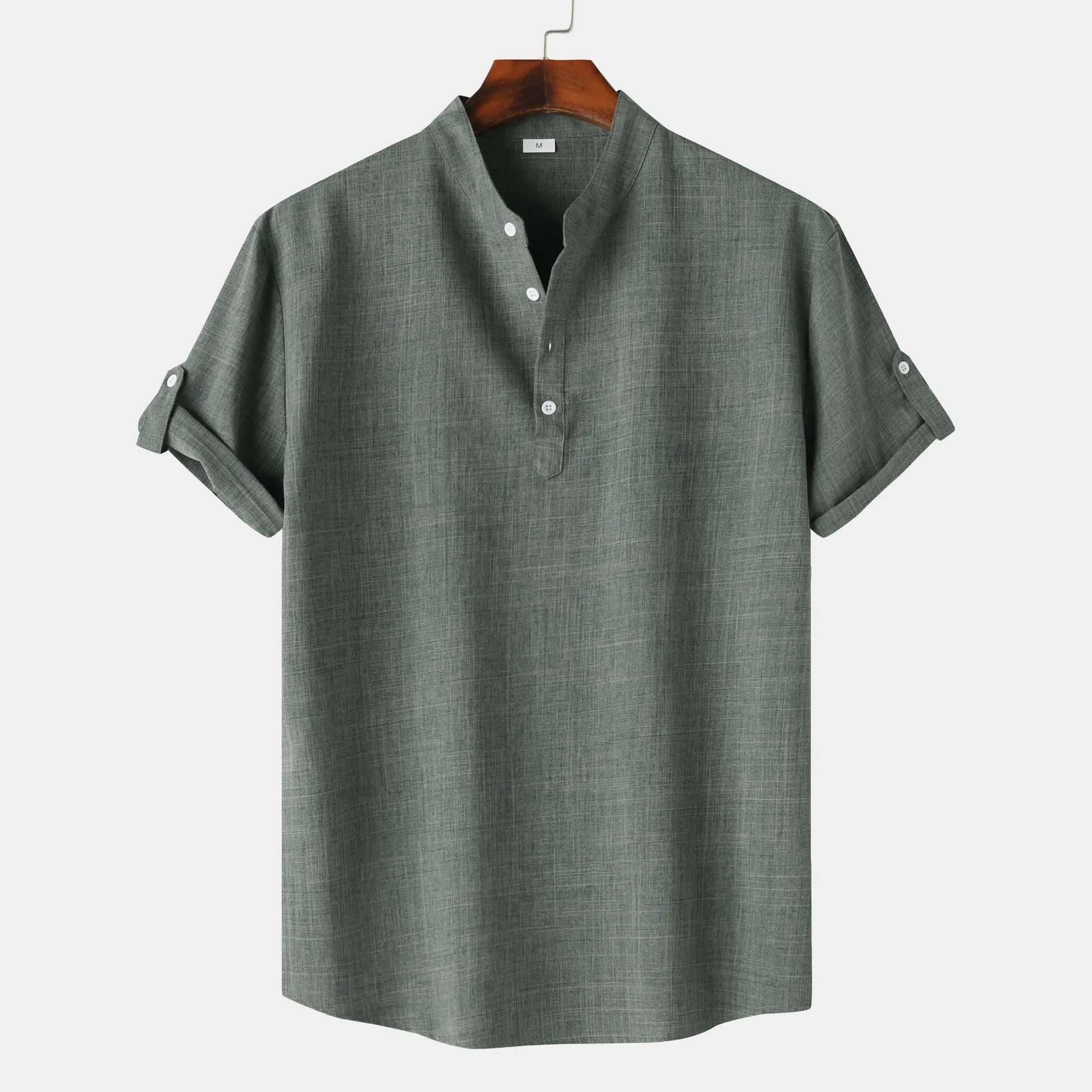 Casual Short Sleeve Henley Top - MenzPlace