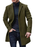 Classic Long Sleeve Overcoat - Plus Size - MenzPlace