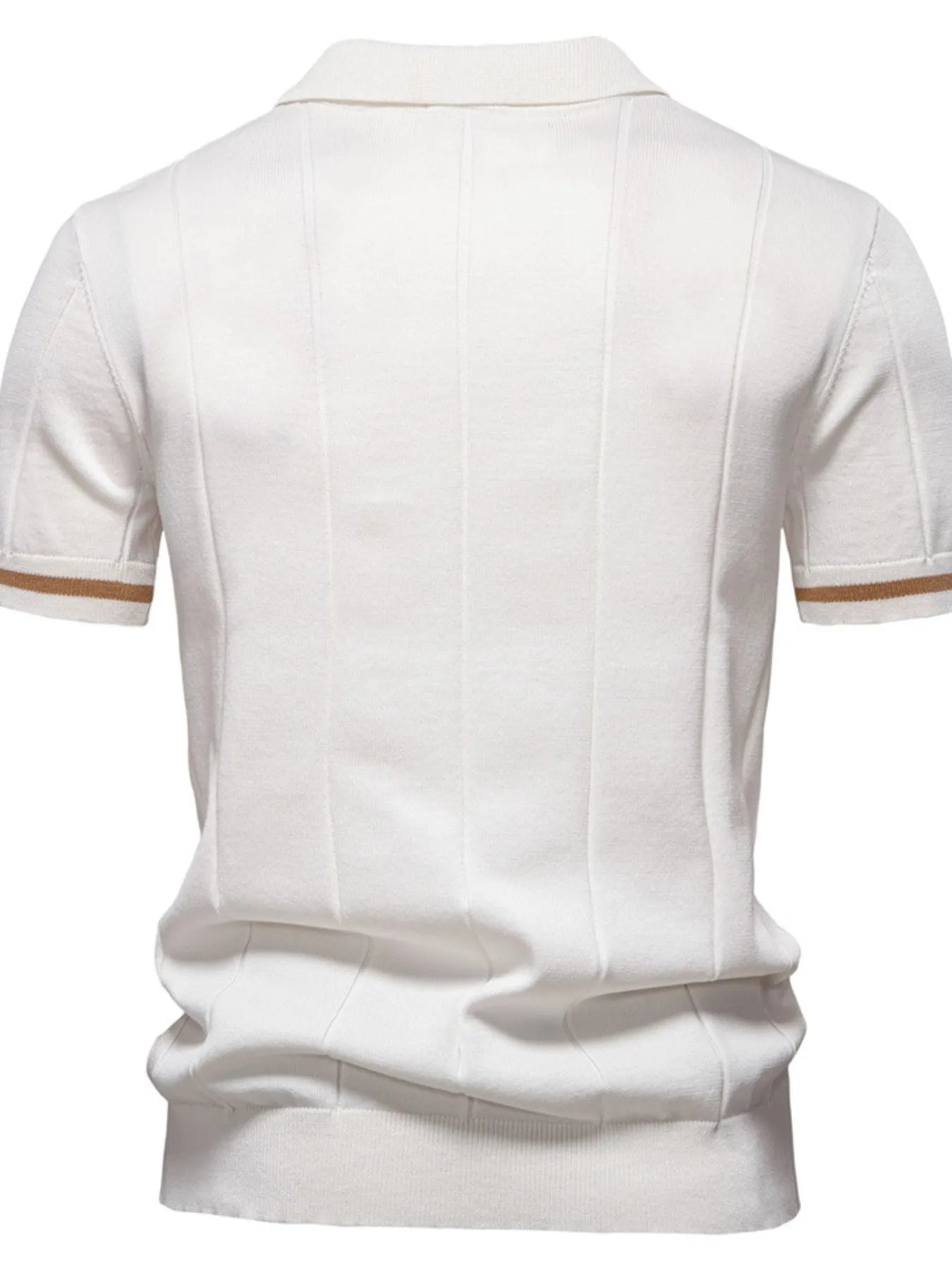 Classic Zip-Neck Knitted Polo Shirt - MenzPlace