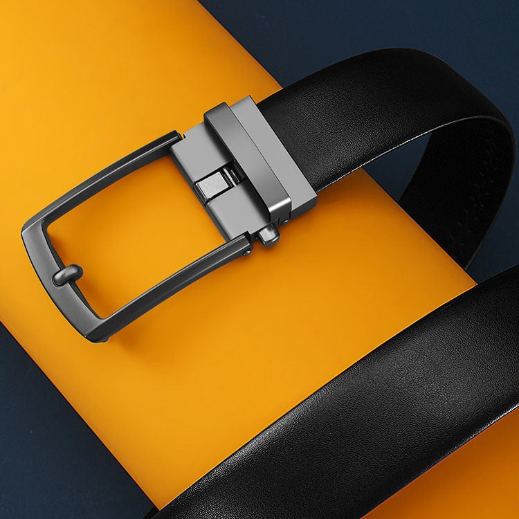 Two-layer Pin Buckle Leather Belt
