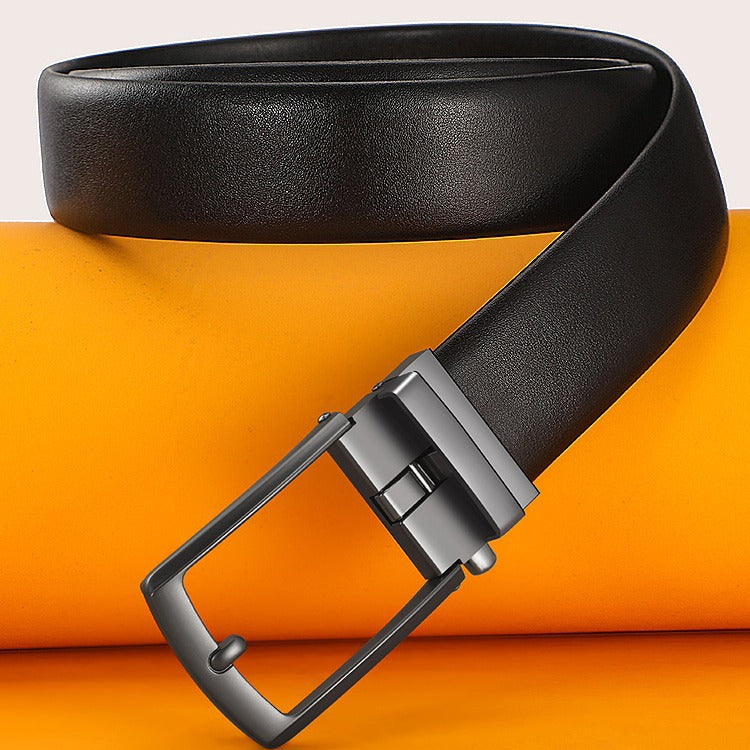 Two-layer Pin Buckle Leather Belt