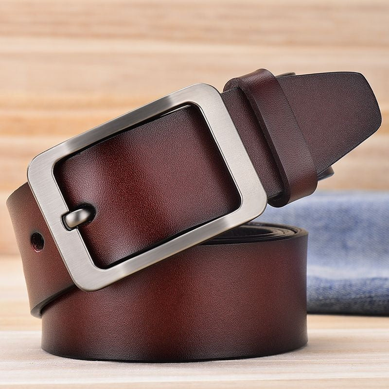 Pure Leather Pin Buckle Belt