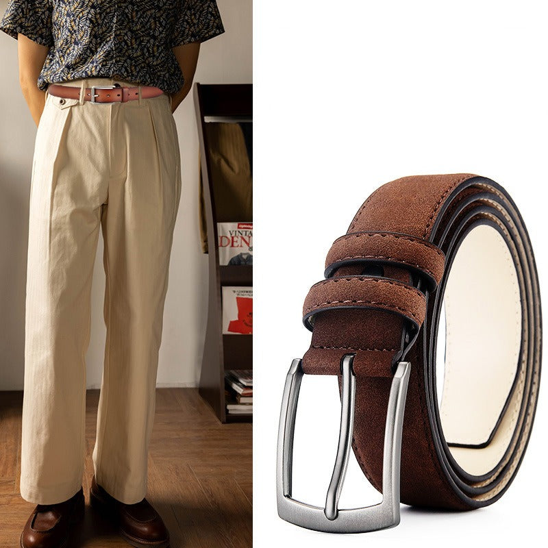 Suede Needle Buckle Belt