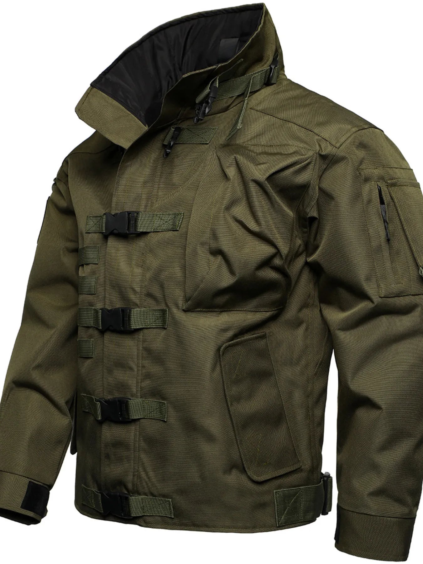 Multi Buckle Water-Resistant Jacket - MenzPlace