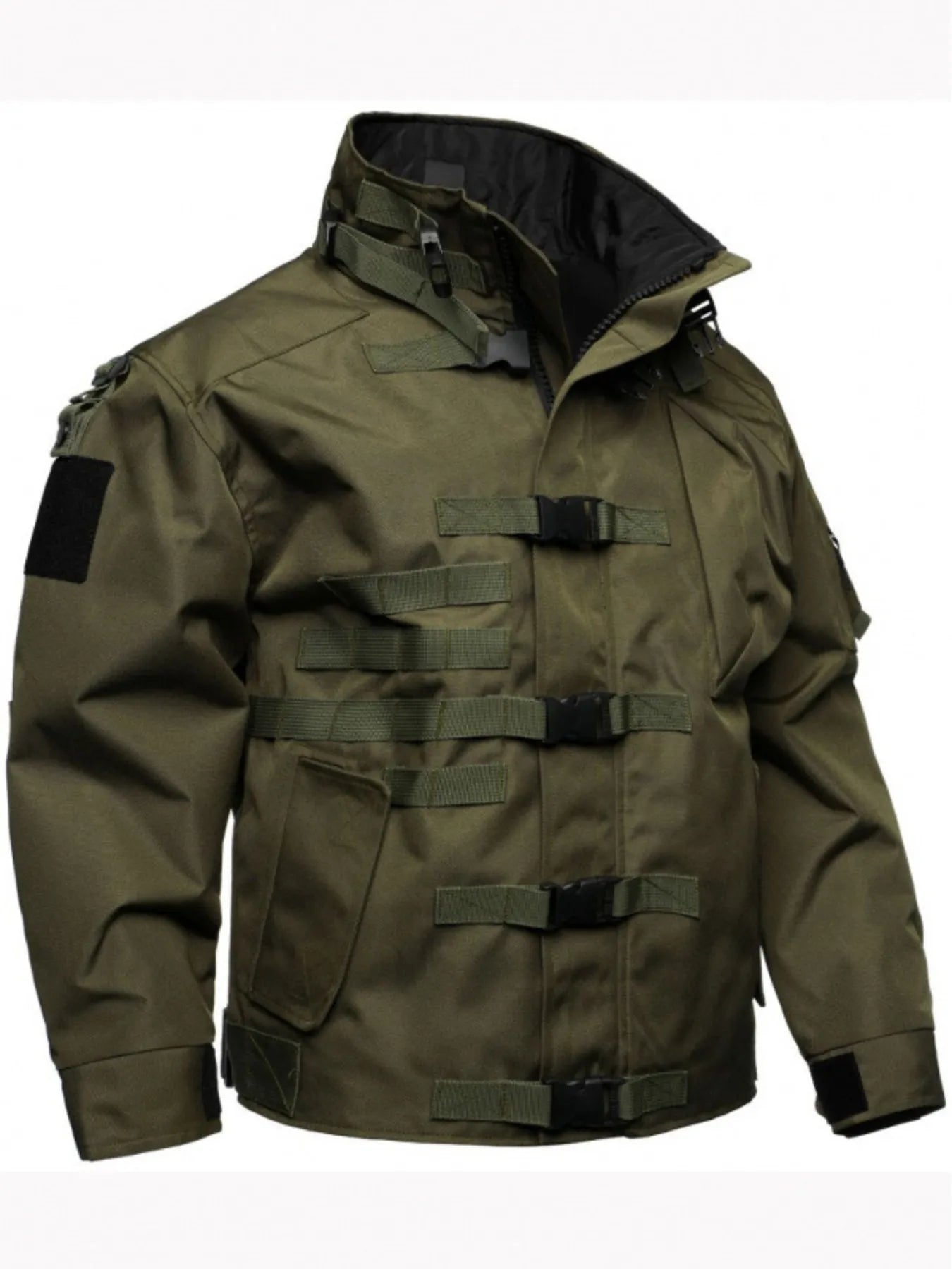 Multi Buckle Water-Resistant Jacket - MenzPlace