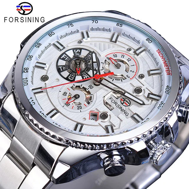 Forsining Three Dial Calendar Men’s Watch