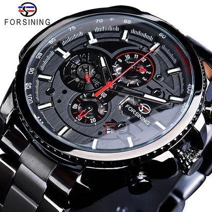 Forsining Three Dial Calendar Men’s Watch