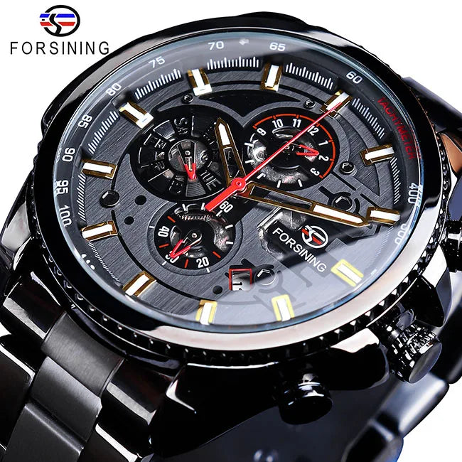 Forsining Three Dial Calendar Men’s Watch