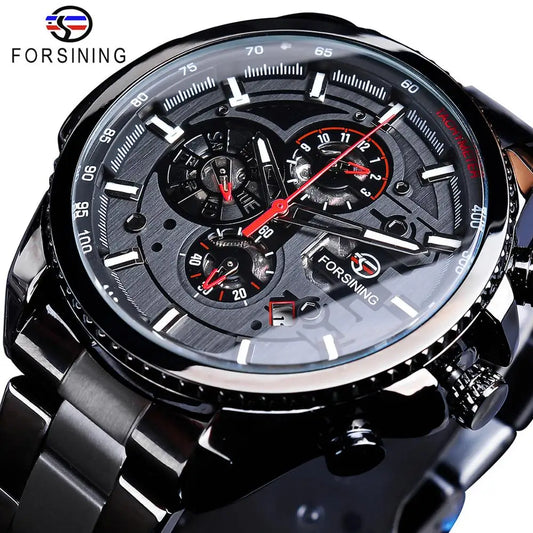 Forsining Three Dial Calendar Men’s Watch