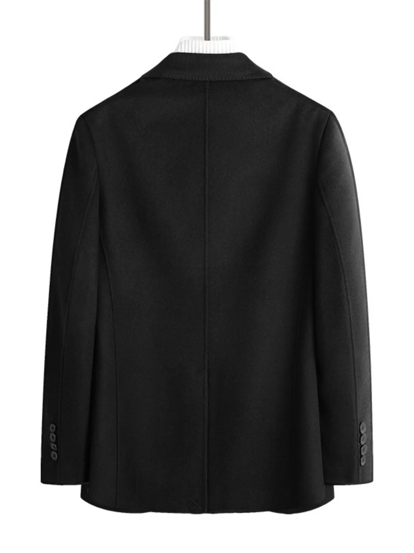 Long Sleeve Wool Outerwear - Plus Size - MenzPlace