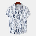Printed Short Sleeve Shirt - Plus Size - MenzPlace
