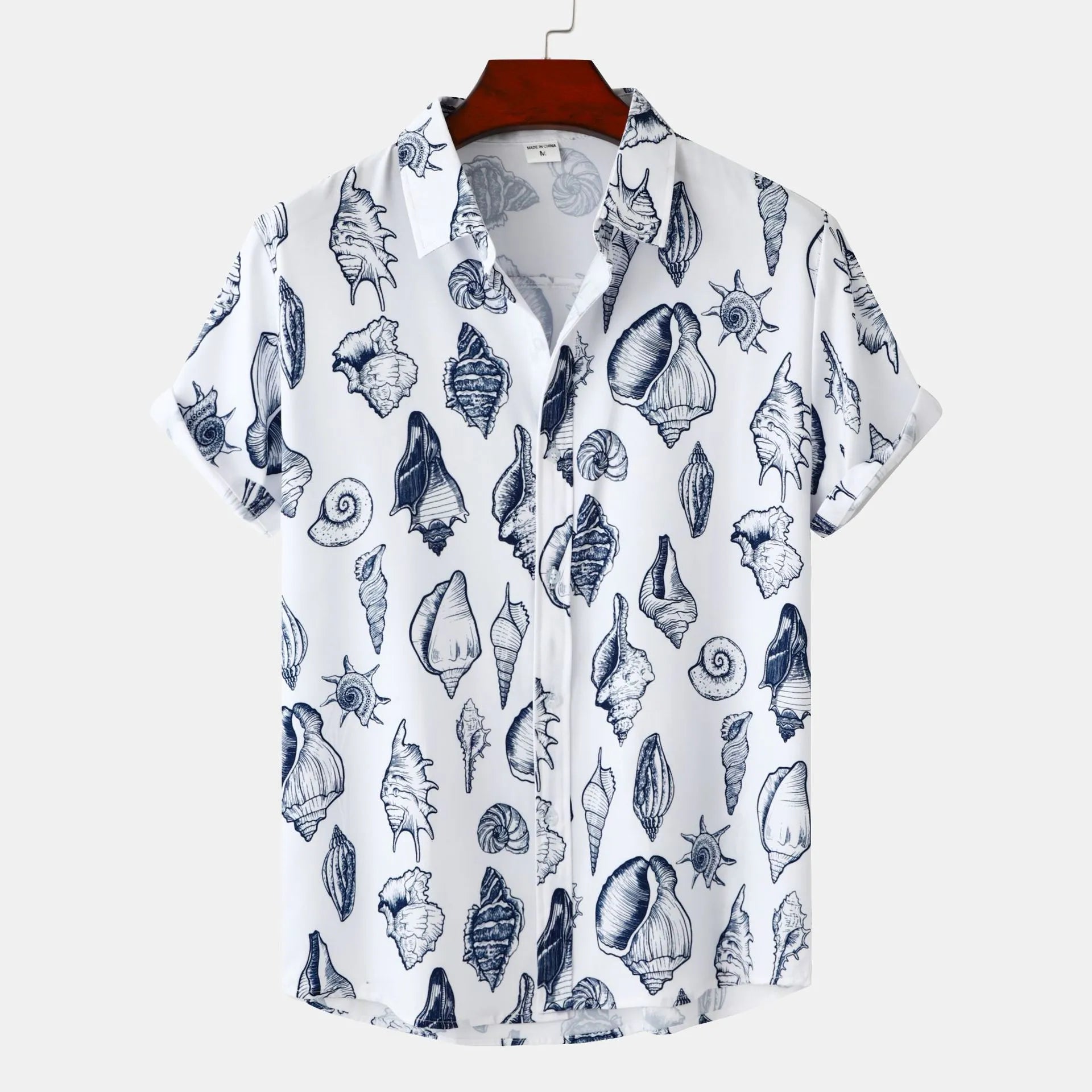 Printed Short Sleeve Shirt - Plus Size - MenzPlace