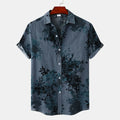 Printed Short Sleeve Shirt - Plus Size - MenzPlace