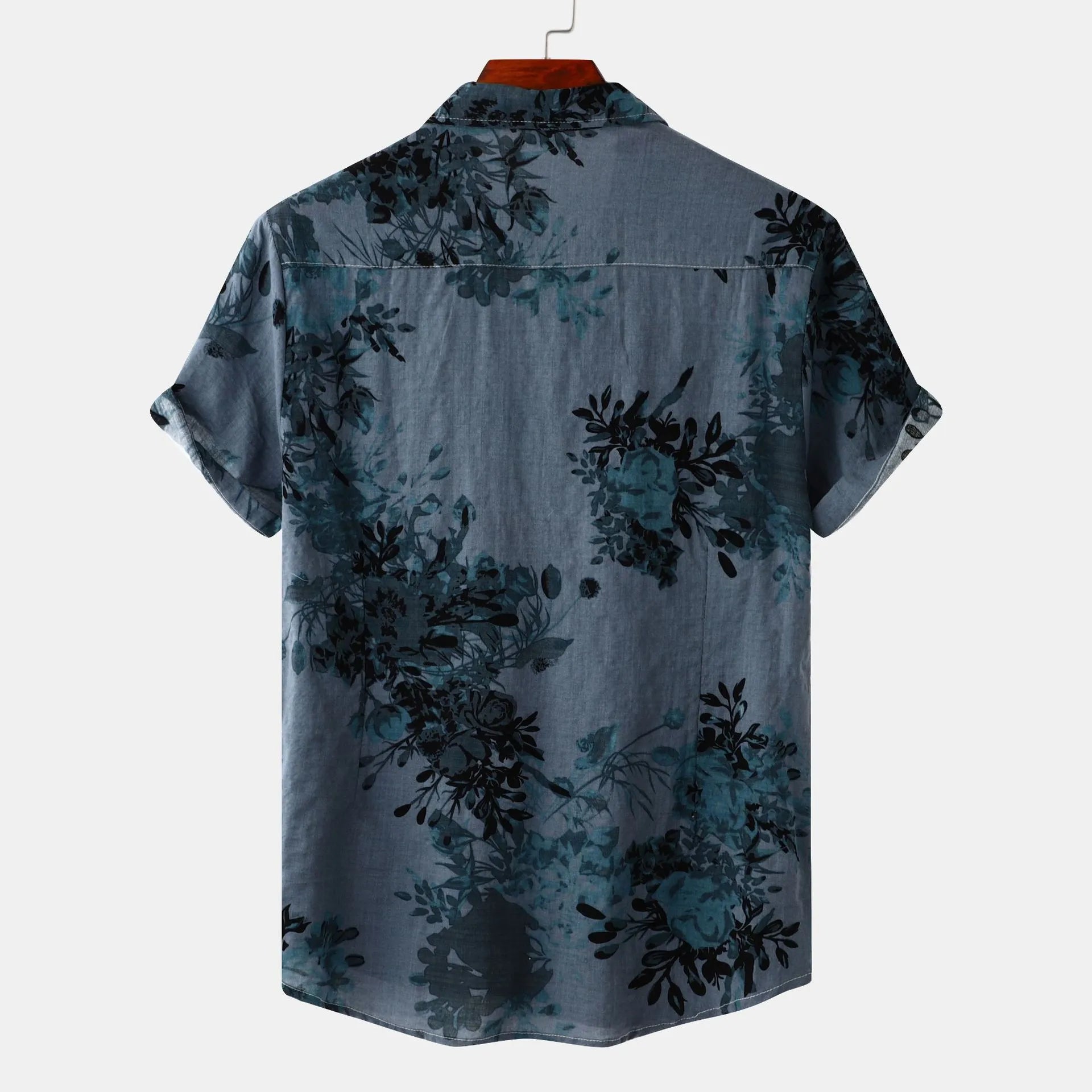 Printed Short Sleeve Shirt - Plus Size - MenzPlace