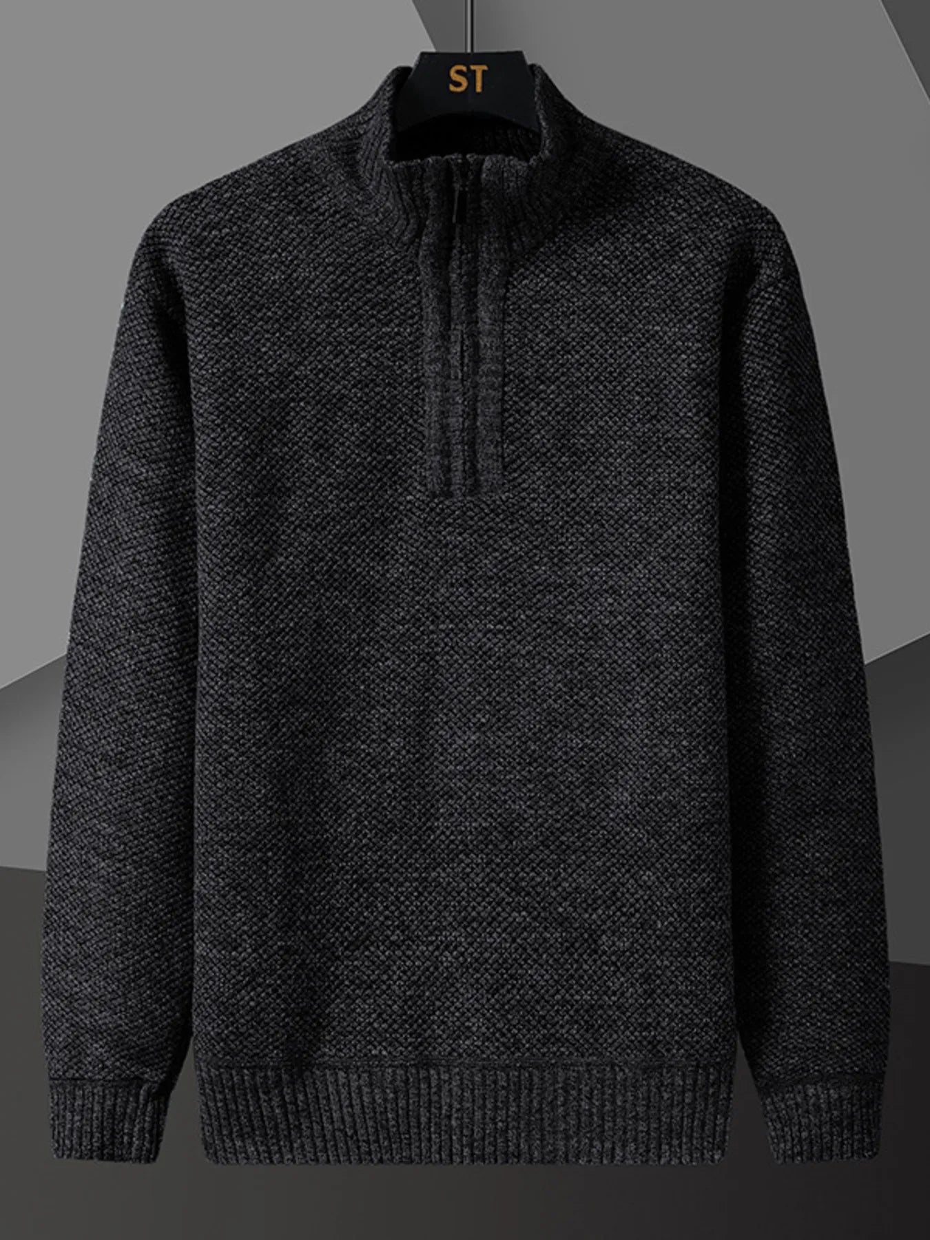 Quarter Zip Sweater - Plus Size - MenzPlace