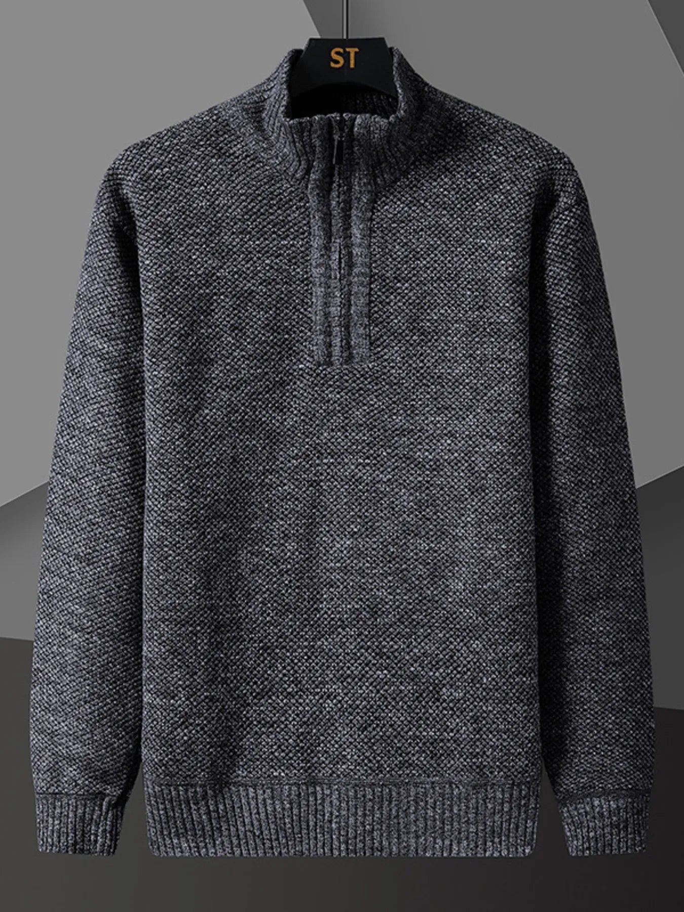 Quarter Zip Sweater - Plus Size - MenzPlace