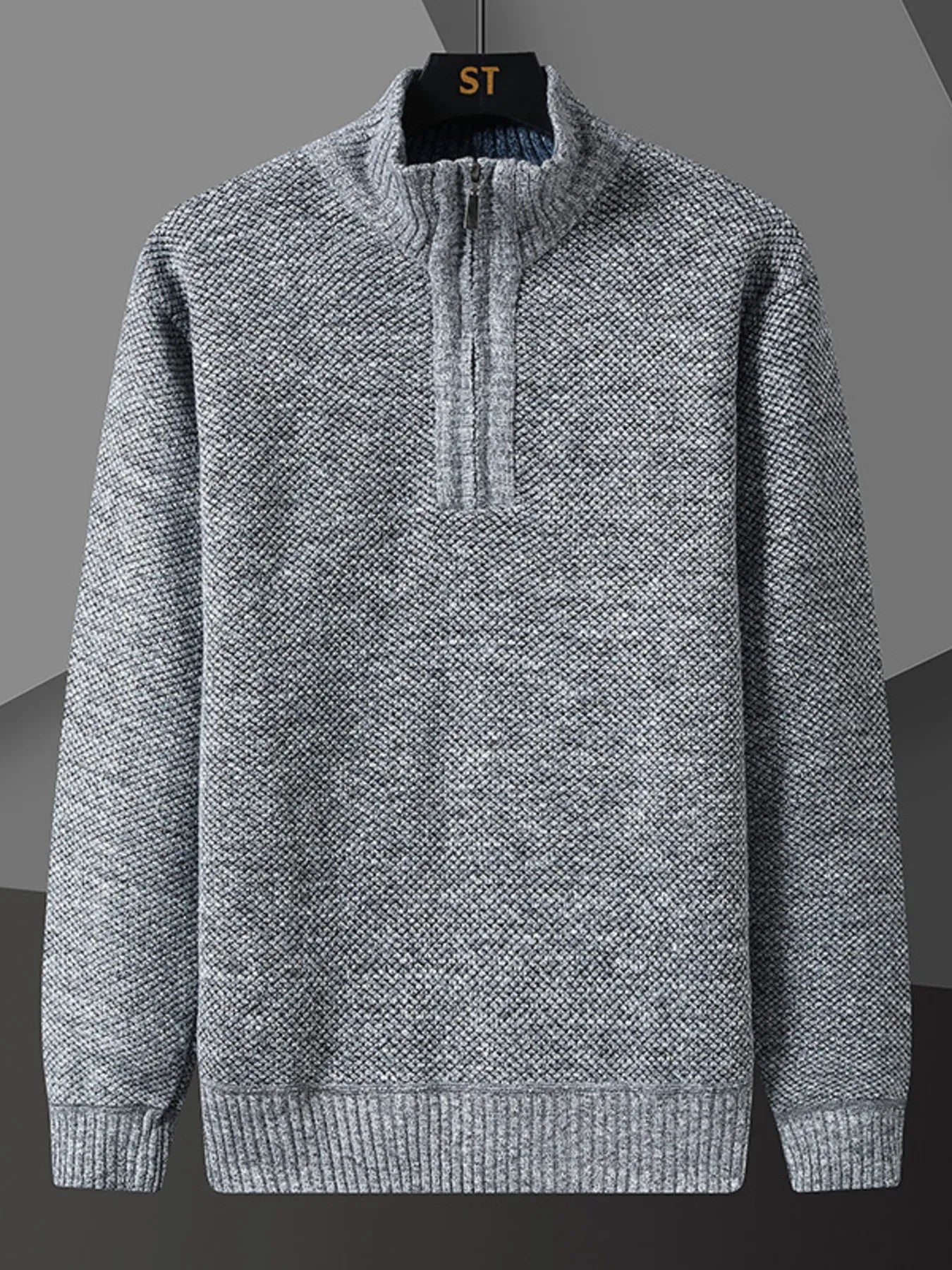 Quarter Zip Sweater - Plus Size - MenzPlace