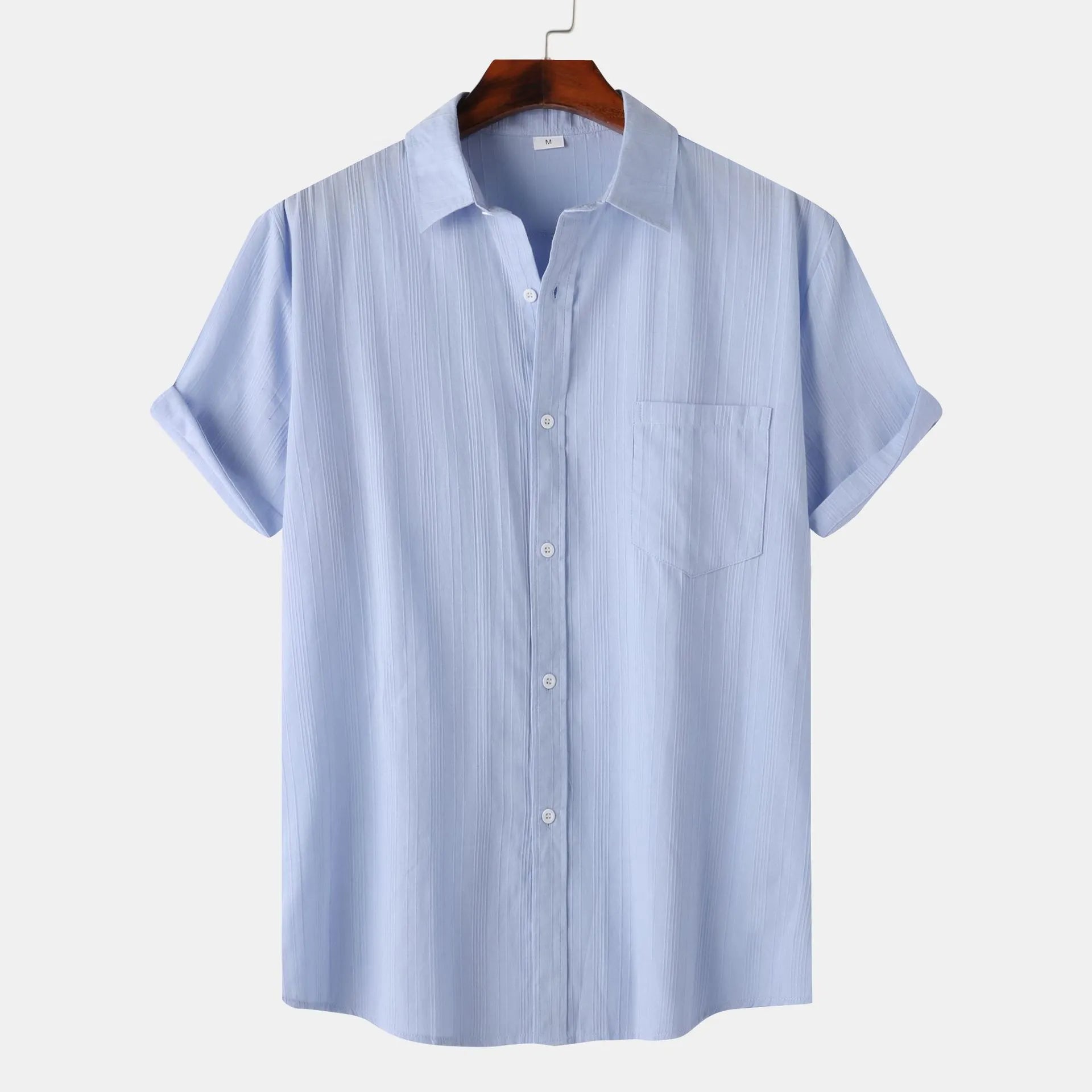 Short Sleeve Shirt with Chest Pocket - MenzPlace