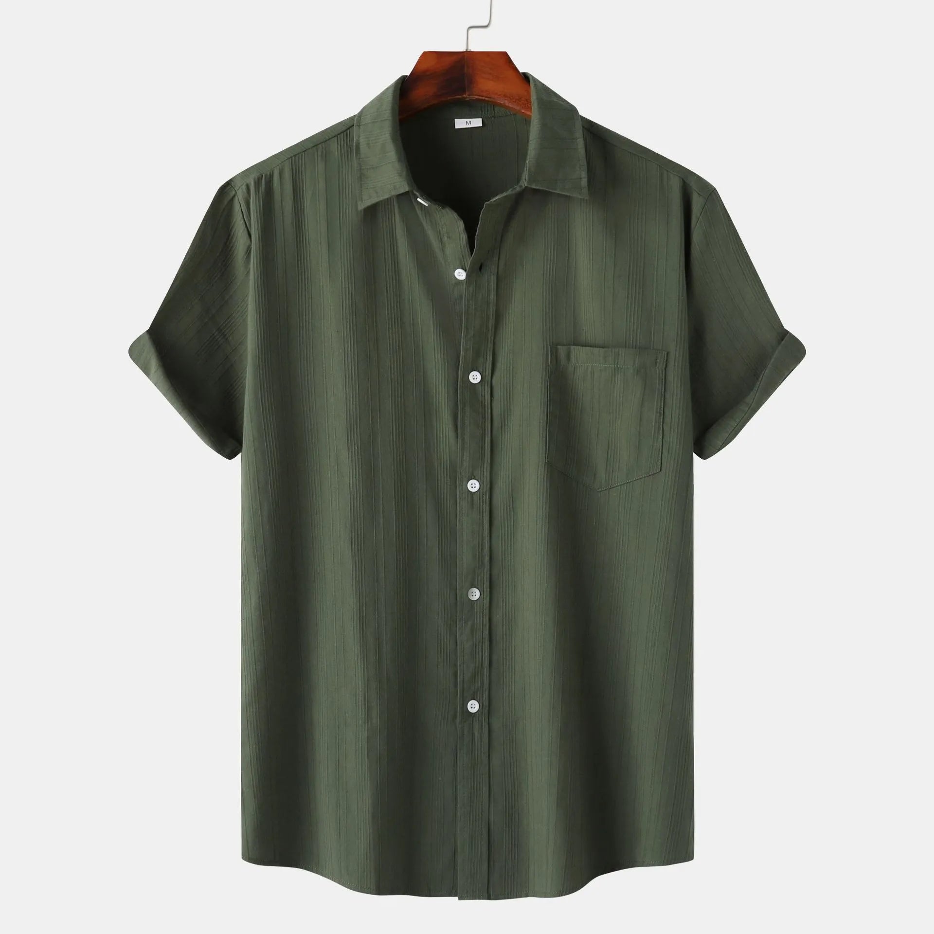 Short Sleeve Shirt with Chest Pocket - MenzPlace