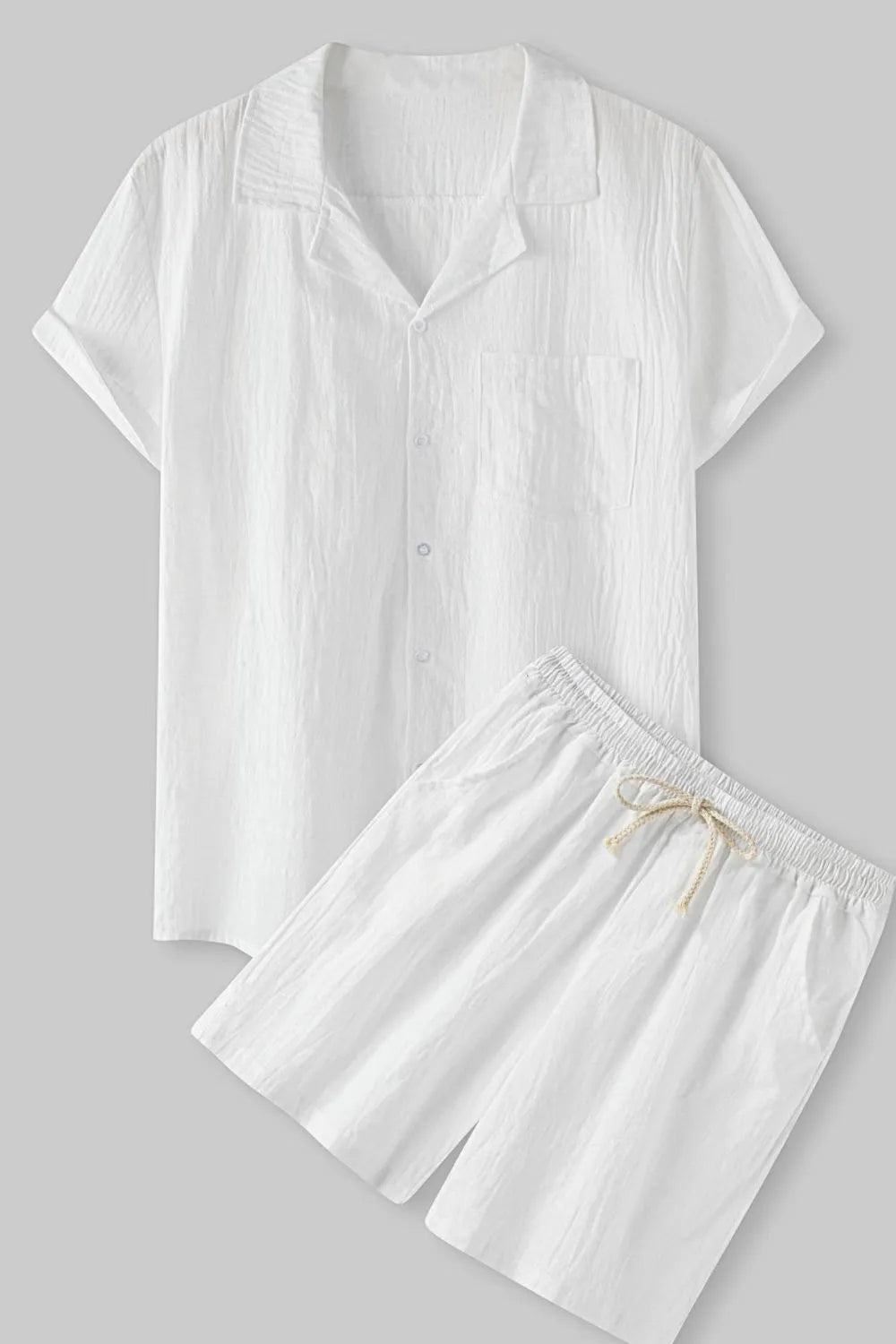 Short Sleeve Shirt and Shorts Set - MenzPlace