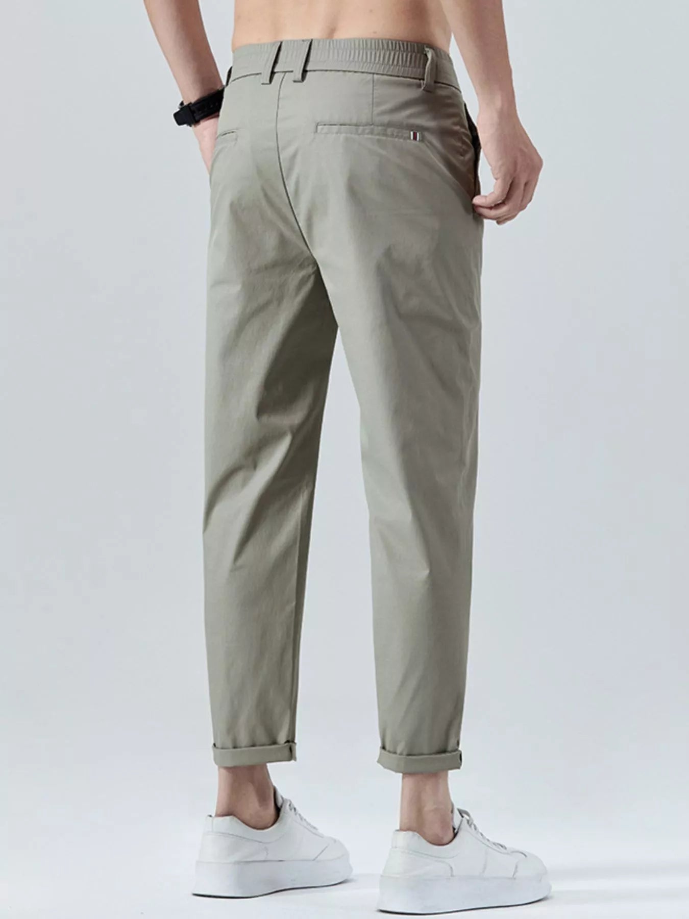 Straight-Leg Cropped Pants - MenzPlace
