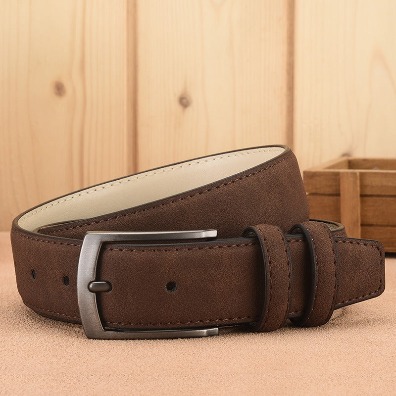 Suede Needle Buckle Belt - MenzPlace