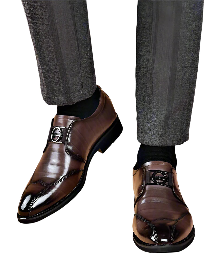 Genuine Leather Pointed-Tip Shoes