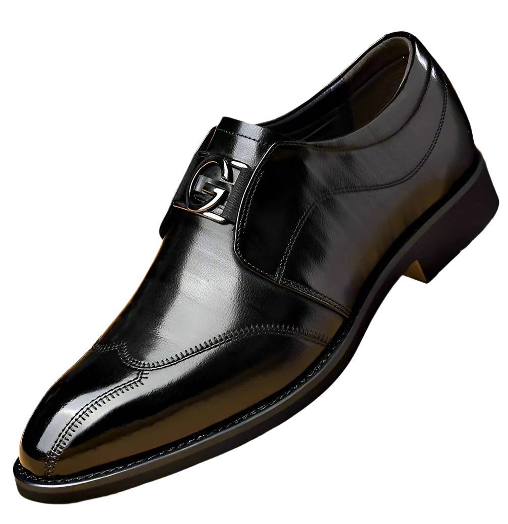 Genuine Leather Pointed-Tip Shoes